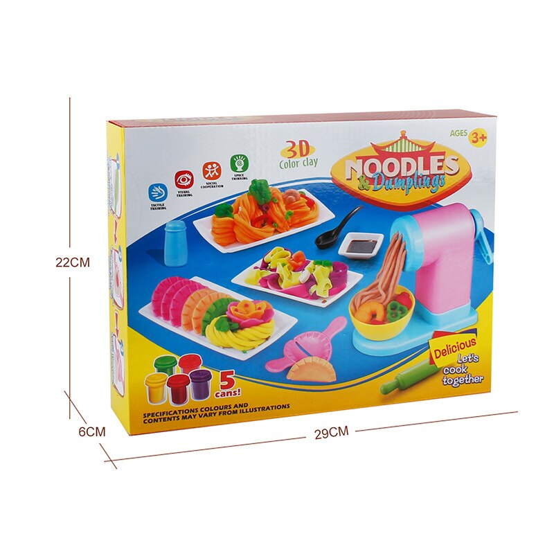 Modelo de máquina para hacer tallarines de arcilla, máquina para hacer tallarines de barro, plastilina DIY, plastilina de colores finos, juguete para jugar a las casitas