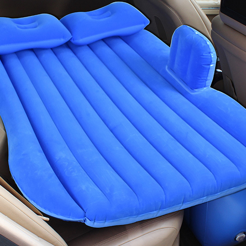 Motolovee PVC Thick Flocking Cloth Split Detachable Airbed Car Inflatable Bed Travel Bed Camping Car Air Mattress Car Sofa Bed