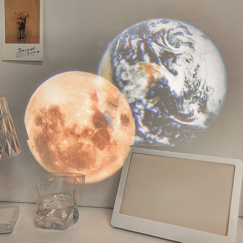 Lámpara de proyección de planetas, proyector de luz de Luna, tierra, Galaxia, hojas de luz, luz de fondo, accesorios para Fotos de , 8 Uds.