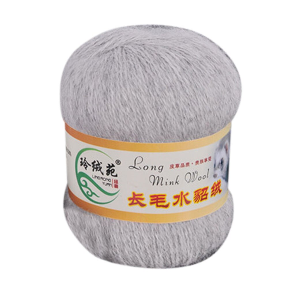 DIY Pano Tecido 50g/bola de Pelúcia Fina Cachecol de Tricô Mão-de malha de Fios Macio Fio de Crochê Mão de Costura fios de inverno Xale: Gray