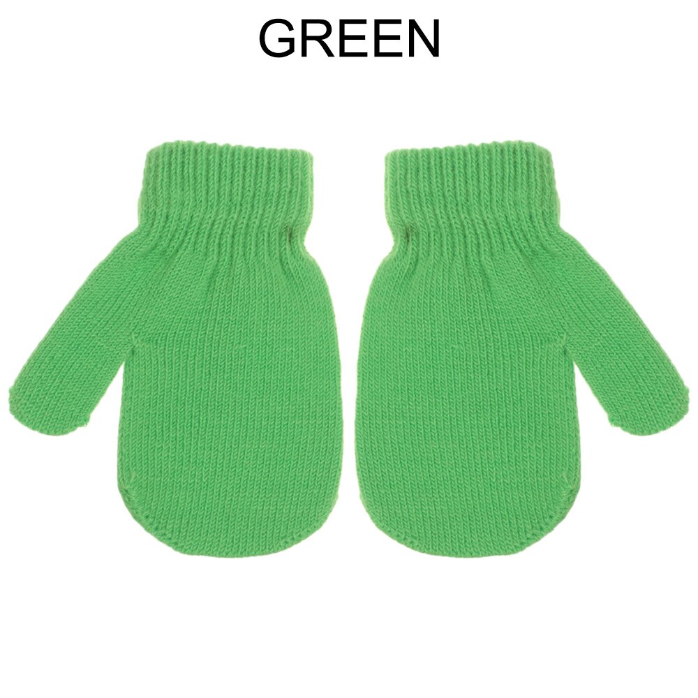 1-4 jaar oude gebreide handschoenen voor kinderen, winterwarm, wanten met lange vingers, meisjes, jongens, snoepkleur, mooie vingerloze handschoenen: Groente