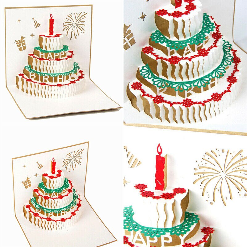 3D Pop Up Card Invitations Christmas Birthday Wedding Greeting Card Anniversary Xmas Multi Greeting Card