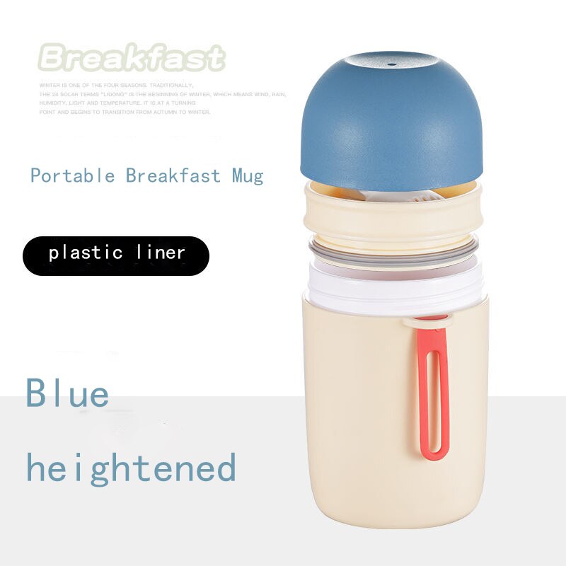 Boîte à déjeuner Thermos de 580ml, conteneurs de soupe alimentaire portables en acier inoxydable, flacons sous vide, boîte à déjeuner pour enfants: Blue-580MLPP-Sticker