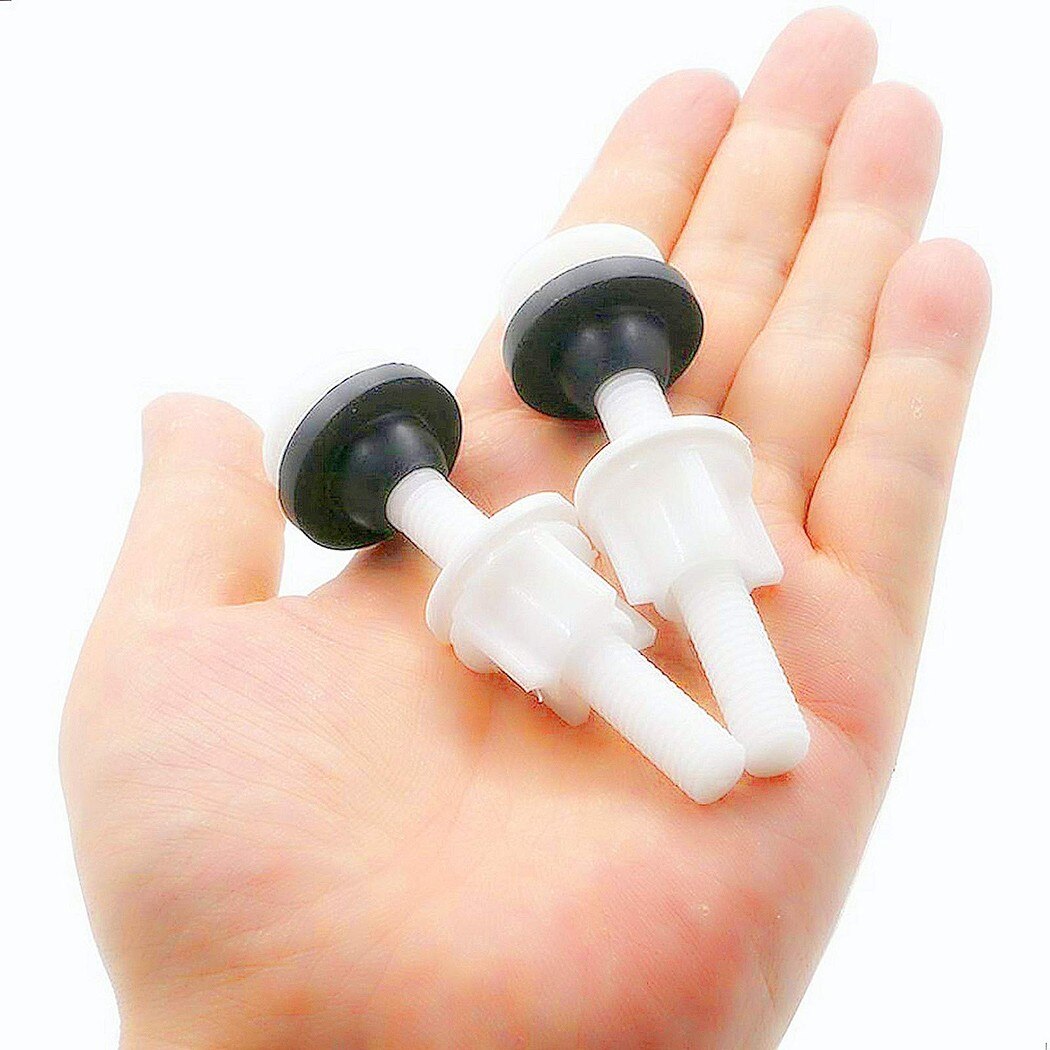 2pcs Toilet Seat Hinge Bolts Screw Fixing Fitting Kit Toilet Seat Plastic Fastener Repair Accessories