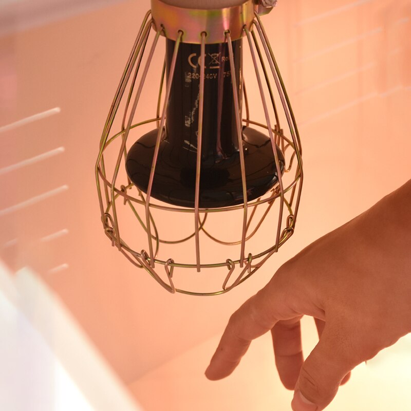Newst Lampshade Heating sun lamp anti-scalding net chicks ducks quail heating lamp anti-scalding protective cover Iron Wire Cage
