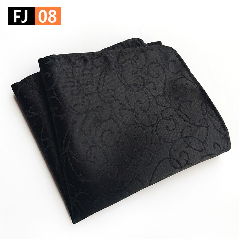 Män prickig näsduk paisley blomma ficka rutor kostym halsduk siden vuxen servett herr ficka fyrkantig siden näsduk: Fj08