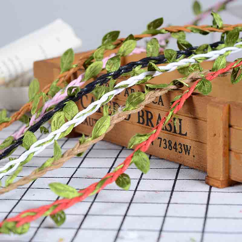 5m diy blad tau naturlig hessian jute hyssing tau burlap bånd diy håndverk årgang til hjem bryllup parti dekorere forsyning