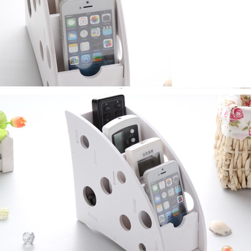 Diy biurko pokrowiec na zdalny kontroler uchwyt skrzynki Tv Dvd Vcr krok mobilny stojak na telefon organizator biurowy