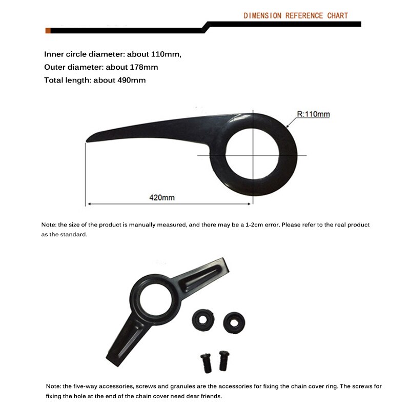 1PC Bicycle Chain Guard Cover Sales Black Style ABS Plastic Bicycle Chain Guard Cover Bike Chain Cover Shell Bikes Parts: 32 teeth-38 teeth