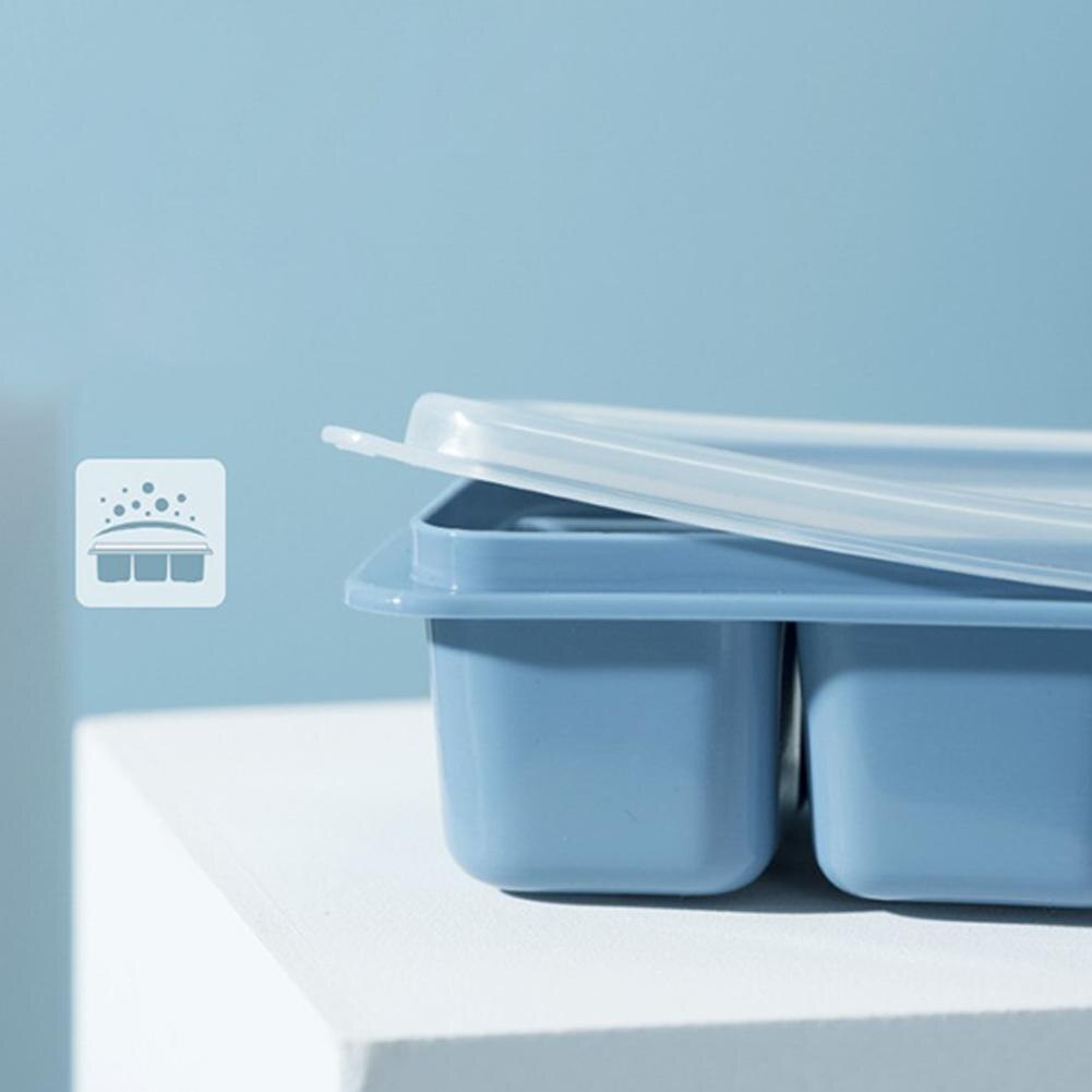 3 st/set fyrkantig form iskubsform med lock isbricka bar kökstillbehör