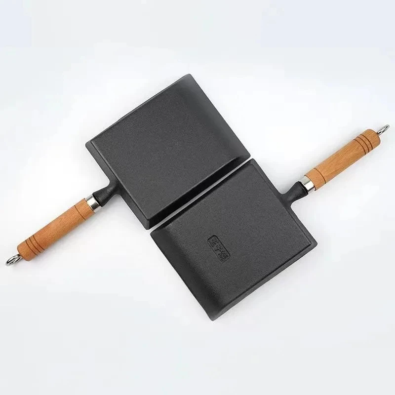 Japanese Style Thickened Tamagoyaki Cast Iron No Coating Kitchen Frying Pan Mini Tools Omelette Heat Resistant Rectangle