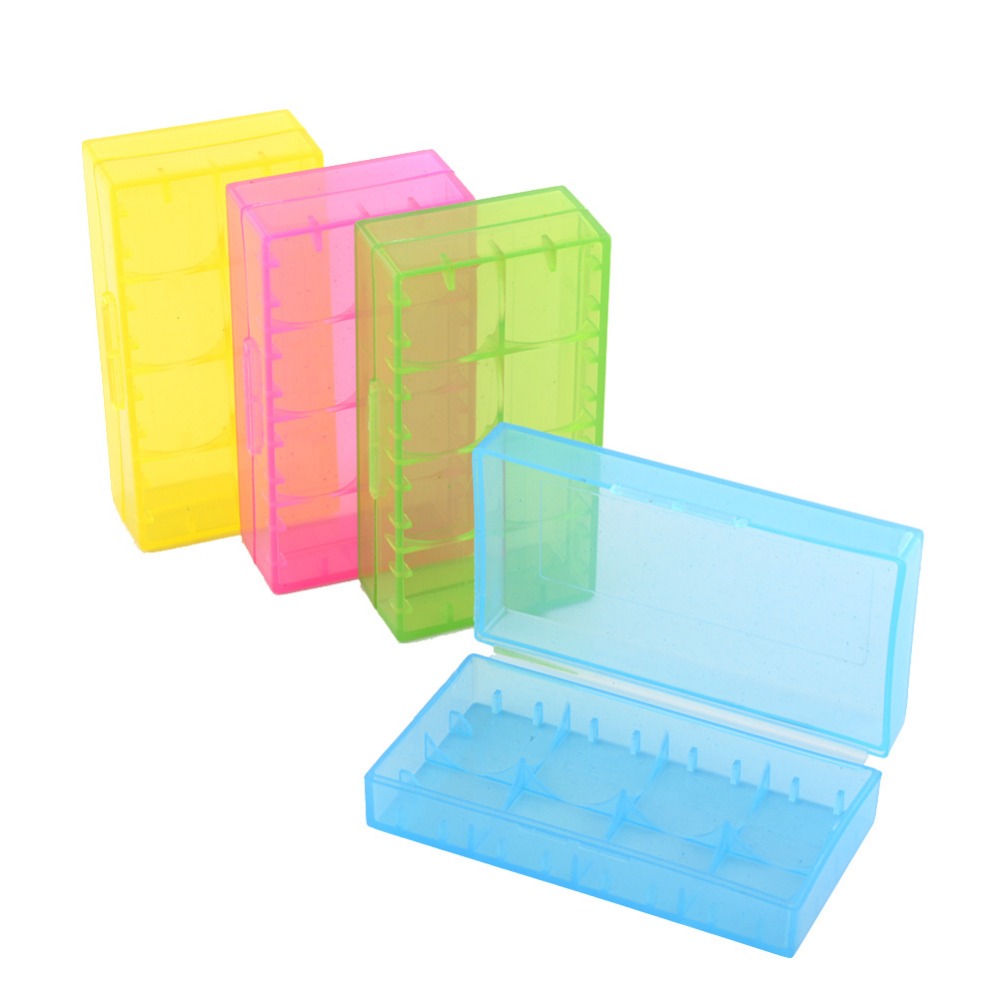 Gtf 18650 16340 Batterij Case Holder Box Storage Kleur Optioneel Blauw/Roze/Wit/Groen/Geel Hold 2 Stuks 18650/4 Stuks 16340 Batterijen