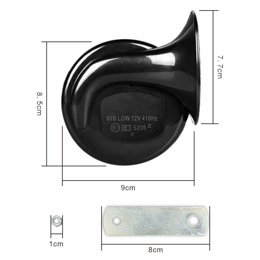 Bocina de caracol para coche, claxon eléctrico Universal de 12V y 800DB, de doble tono, Ultra alto, Decibel, alto y bajo, resistente al agua y duradero, 2 uds.