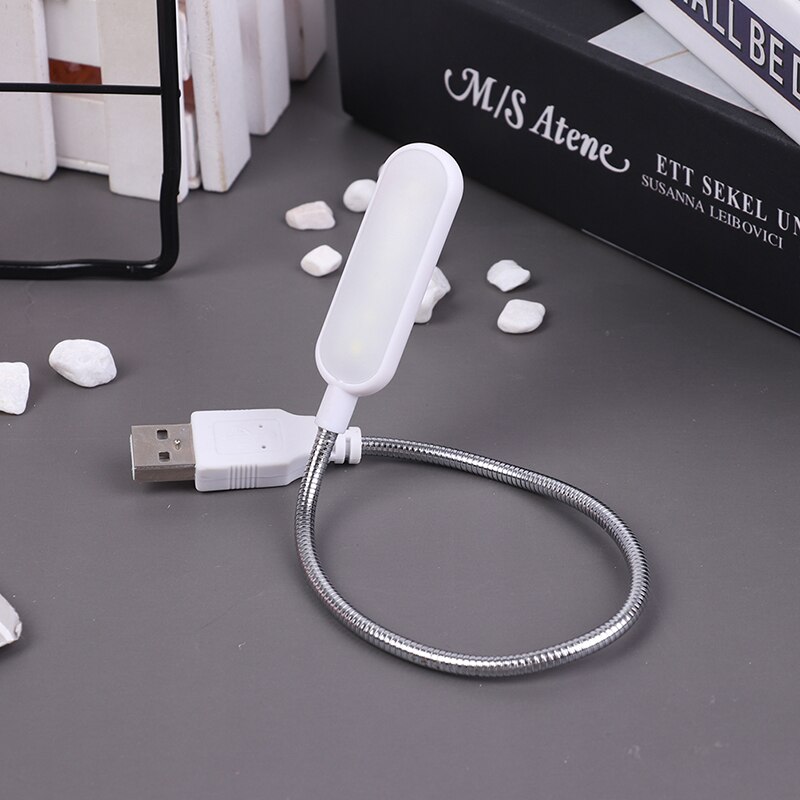 4 Led Leeslamp Usb Led Boek Licht Draagbare Flexibele 4 Led Usb Licht Voor Laptop Notebook Pc Computer Emergency led Verlichting: White