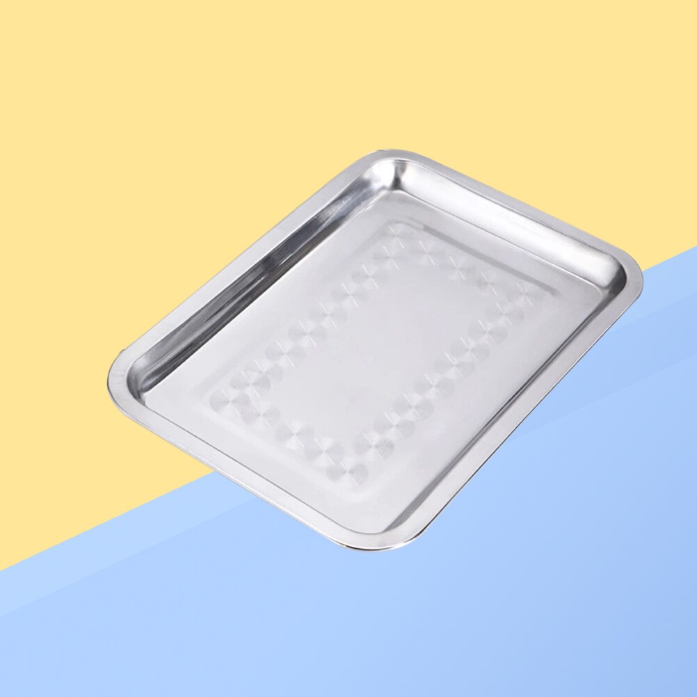 Stainless Steel Food Tray Thickened Food Tray Flat Square Grill Tray Non Toxic Food Tray Size 2: Picture 127x20CM