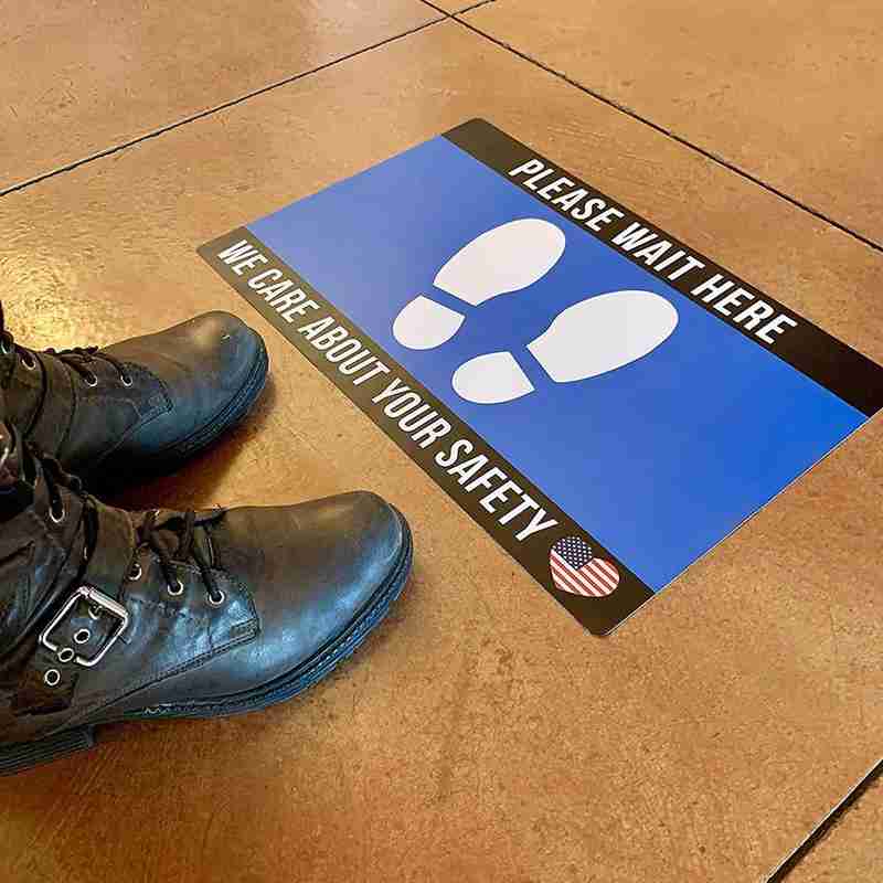1pc stickers voor sociaal geïsoleerde vloeren, veiligheidsmarkering voor openbare ruimtes voor winkels/ziekenhuizen/fabrieken/banken/apotheken,  f5 x 5