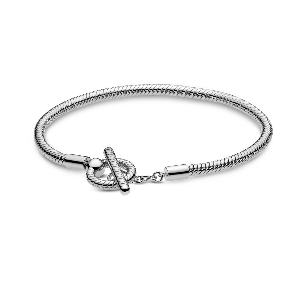 Sterling Silver Bracelet Charm jewelry fit diy women bracelet Jewelry: PAB034-A / 19cm