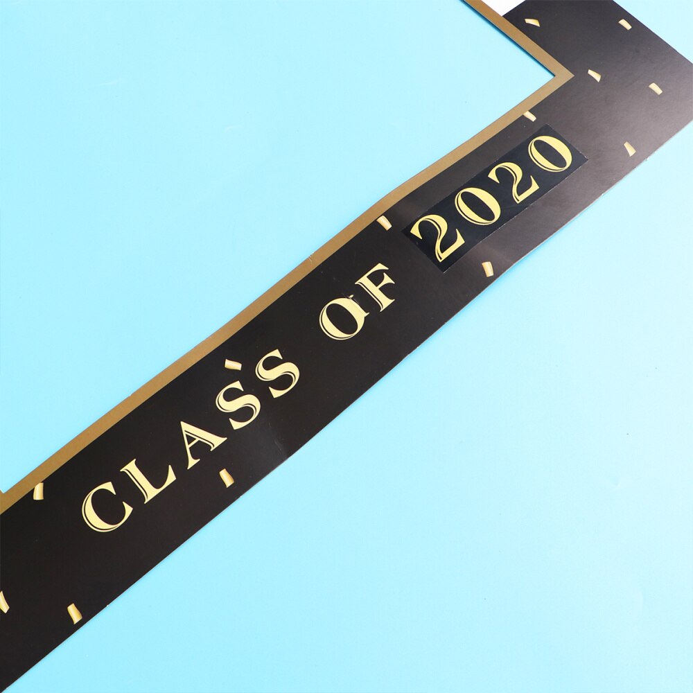 Graduation Photo Prop Handheld Photo Frame Graduation Ceremony Ornaments for (Black)
