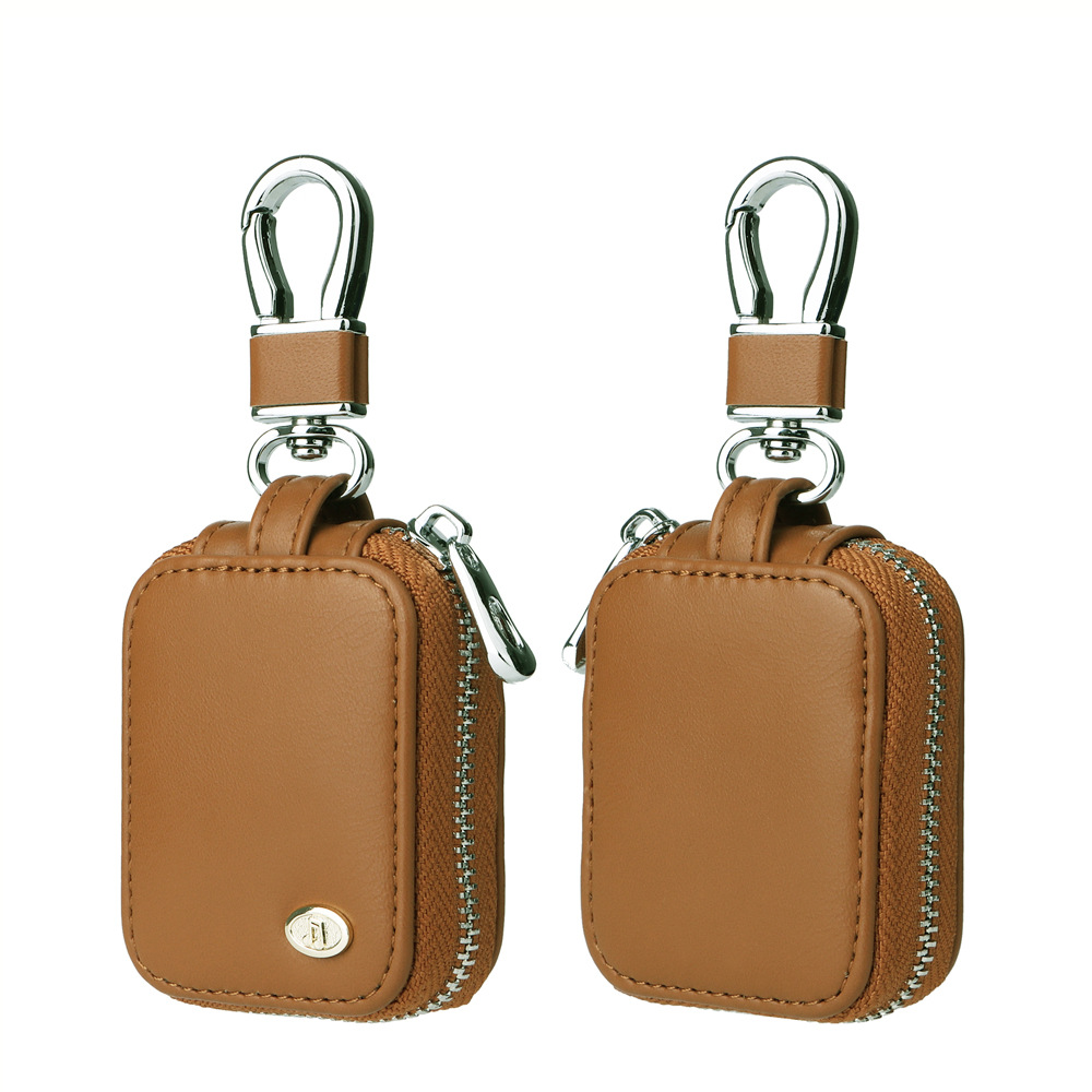 Juste antichoc en cuir PU pour Airpods 4, étui Airpods 2024, poudres de transport, sac universel, sauna, rangement pour téléphone: M / BLEU CIEL
