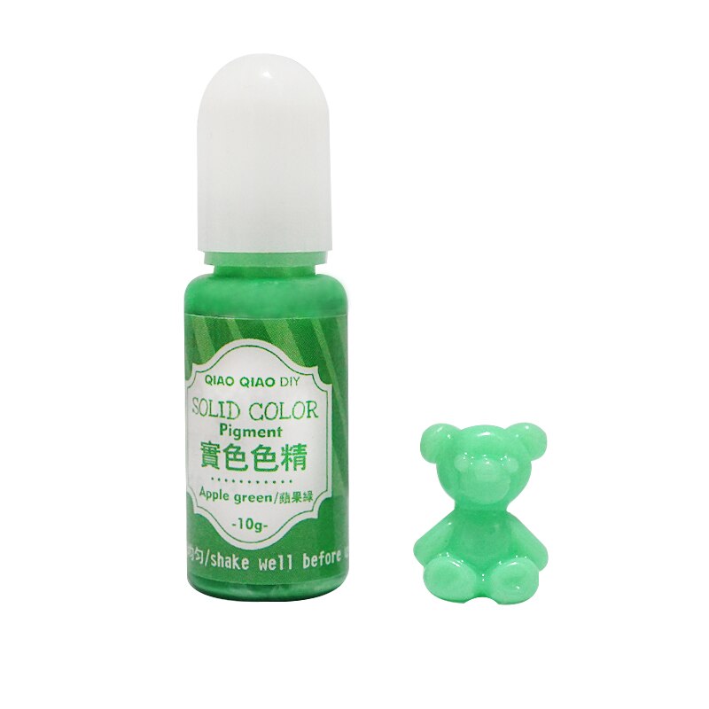 QIAOQIAO FAI DA TE 10g UV Resina Pigmento di Colore Dello Smalto di Colla Solida per Stampo In Silicone Monili Che Fanno FAI DA TE Fatti A Mano Artigianato: Apple green