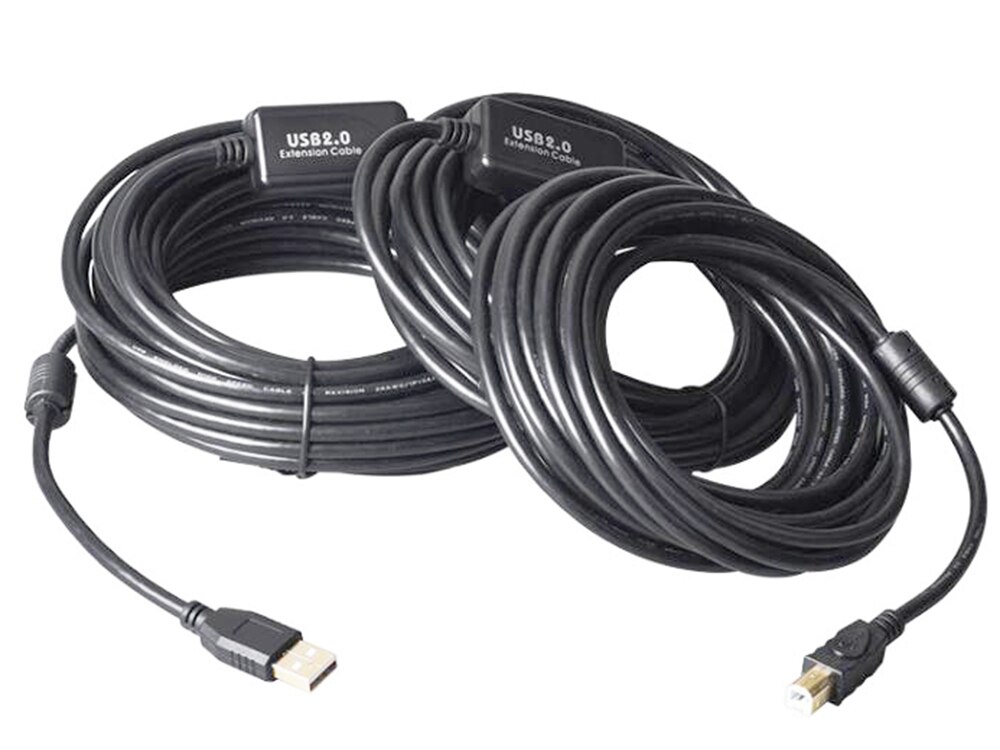 Hoge Snelheid 10M 12M 15M 20M 25M 30M Lange USB 2.0 Verlengkabel USB B Datakabel Printer Scanner met Signaal Versterker Kabel