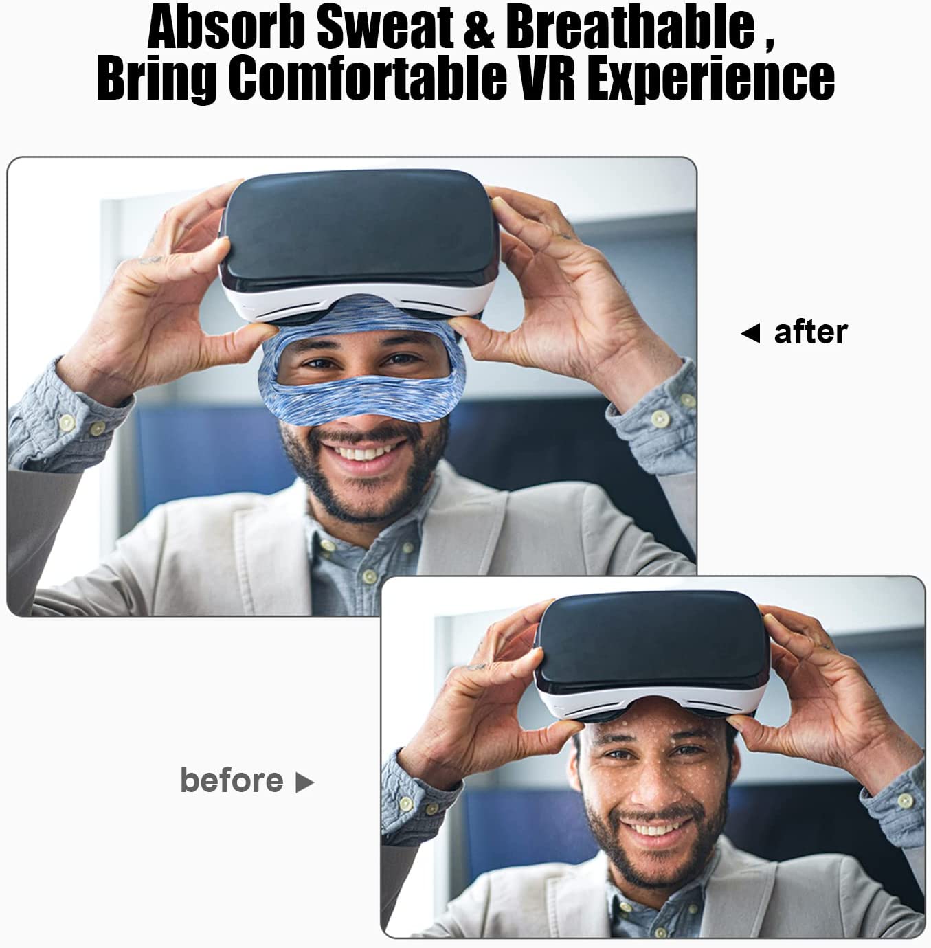 Pour Meta Oculus Quest 2 accessoires VR masque pour les yeux couverture respirant bandeau de sueur casque de réalité virtuelle pour Quest 2 Pico 4 PSVR2 HTC