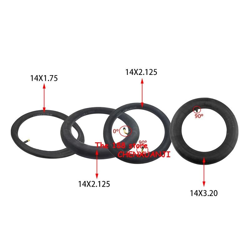 12/14 Cal 12/14x2.125 dętka 16 Cal dętka dętka 16*2.125 elektryczny zawór rowerowy macierzystych butylu gumowa dętka dętka