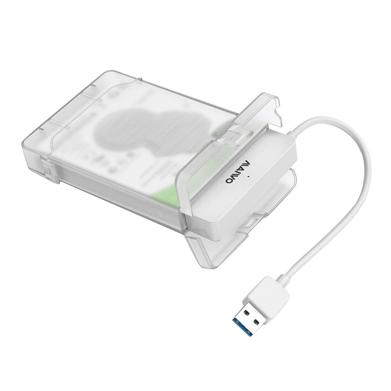 2pcs Maiwo K104 Usb 3.0 To Sata 3.0 Hdd Hard Drive Enclosure Support 2.5 Inch Ssd - White &amp; Black