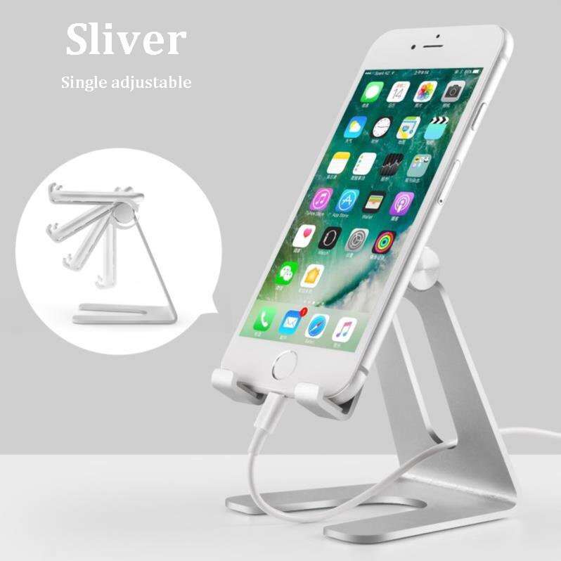 Soporte de escritorio Universal de aluminio para el soporte del teléfono móvil para las tabletas del Metal del iPhone para el sostenedor de la tableta: sliver adjustment