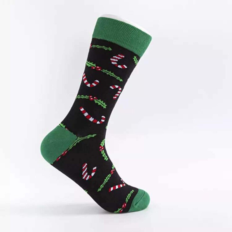 Winter Christmas Socks Warm Breathable Cotton Socks With Pattern Funny Cartoon Socks Christmas For Men: 50366