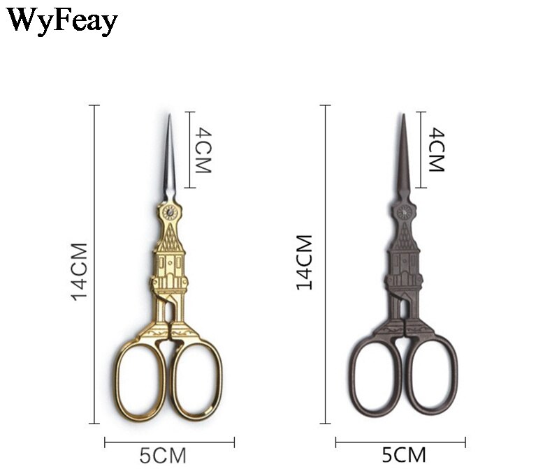 Zakka-Tijeras clásicas Retro vintage, herramienta de costura europea antigua, artesanía para el hogar, bordado de grúa, tijera de sastre