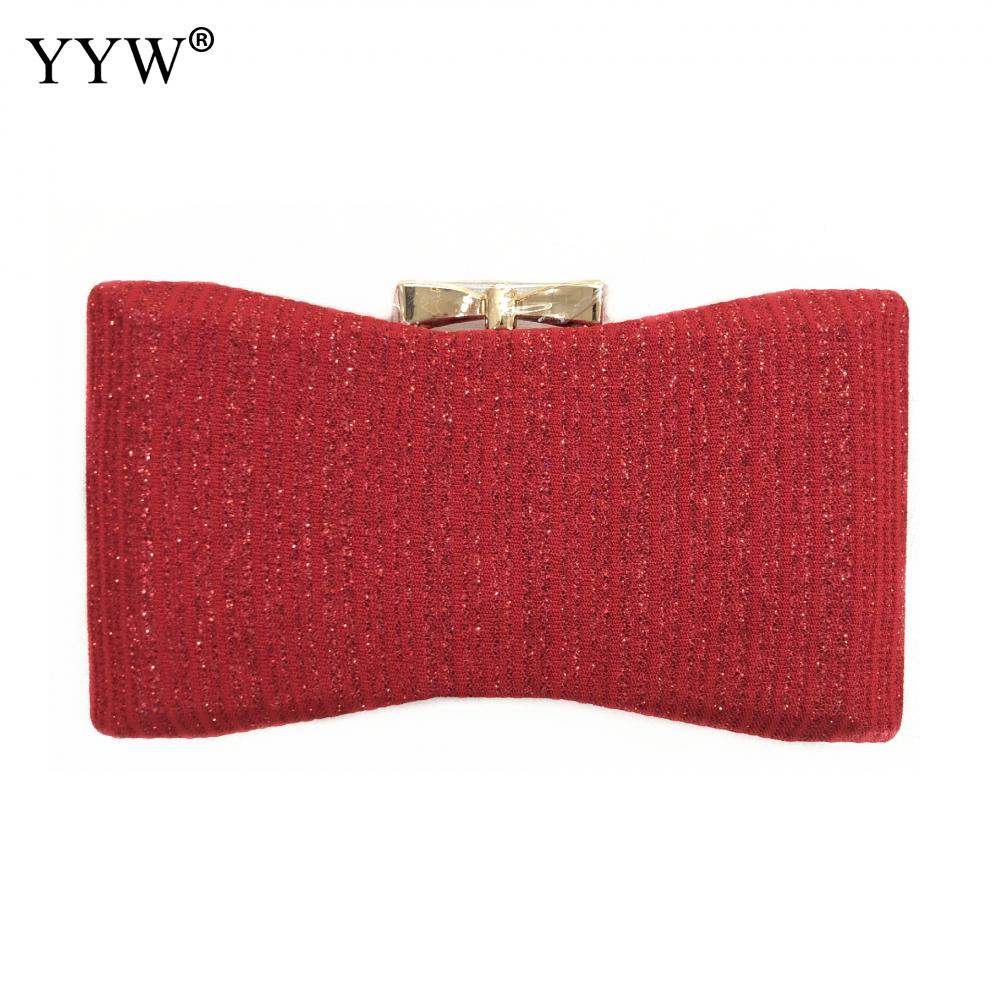 Gold Bogen Frauen Kupplung Tasche Gold Kette Pochette Femme Abend Party Handtasche Hochzeit Geldbörse Für Hochzeit Prom Cocktail Party Braut: rot