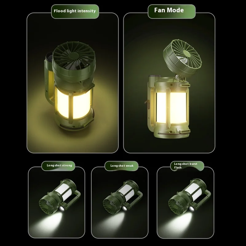 Lanterne Portable puissante lampe de Camping lampe de poche LED Rechargeable batterie intégrée torche tente lumières projecteur de nuit