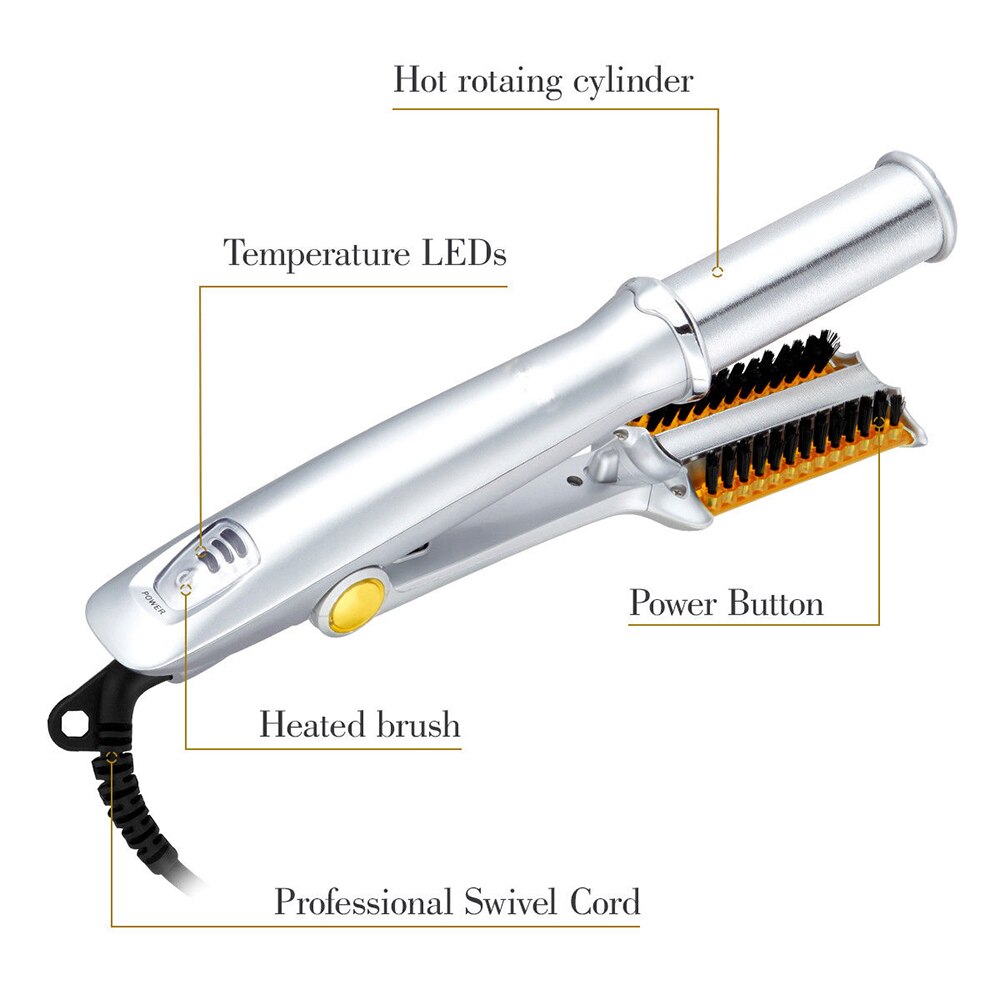 Lonic Haar Curler Und Richt Eisen 2 In 1 Rotierenden Haar Curling Wand Roller Haar Styling Curling Anti Frizz Haarglätter