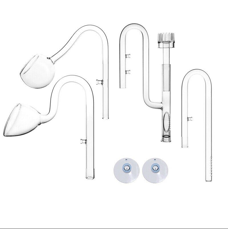 Aquarium Water Plant Fish Tank Glass Inflow Outflow Lily Pipe 12/16mm 16/22mm ，Surface Skimmer