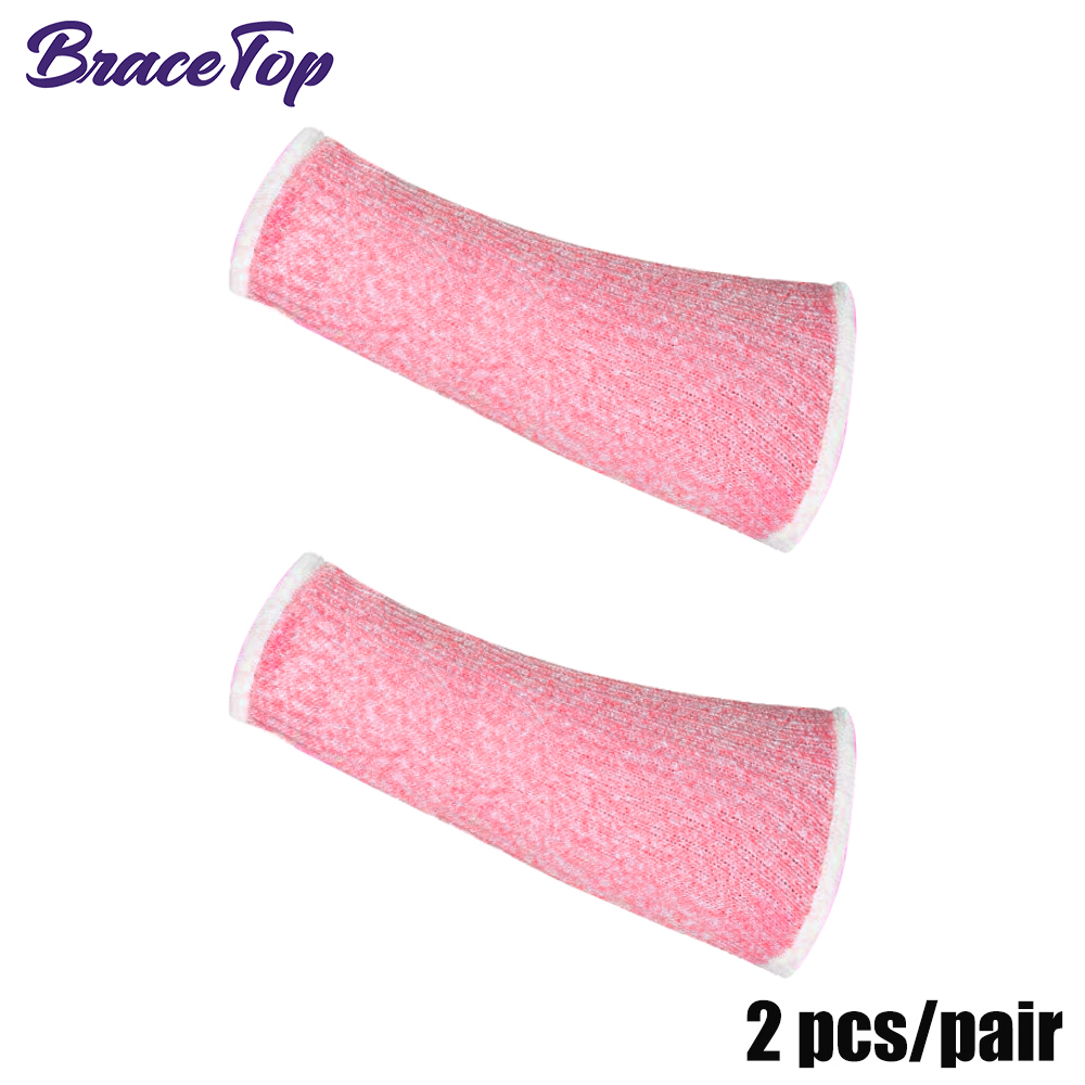BraceTop Arm Protectors for Bruising Cut, Burn Heat Resistant Arm Sleeve Protectors Protective Forearm Sleeves Cooking Gardening: WHITE