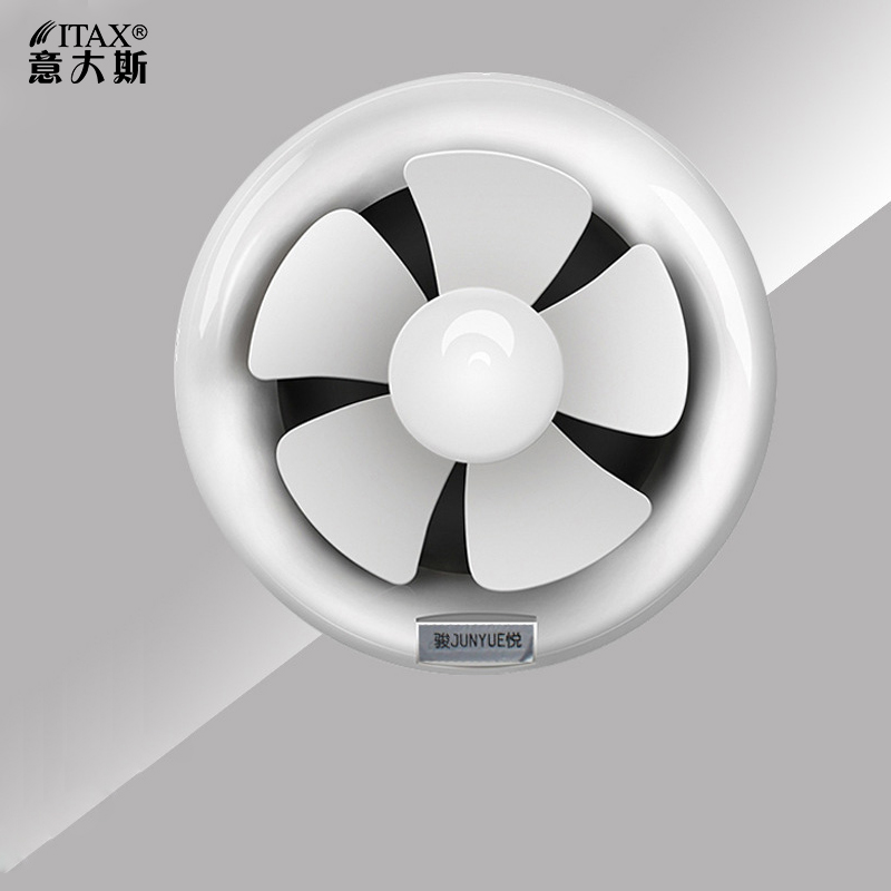 Round bath 8 inch kitchen lampblack glass wall pipe type ventilation fan bathroom exhaust 6 ITAS9918A