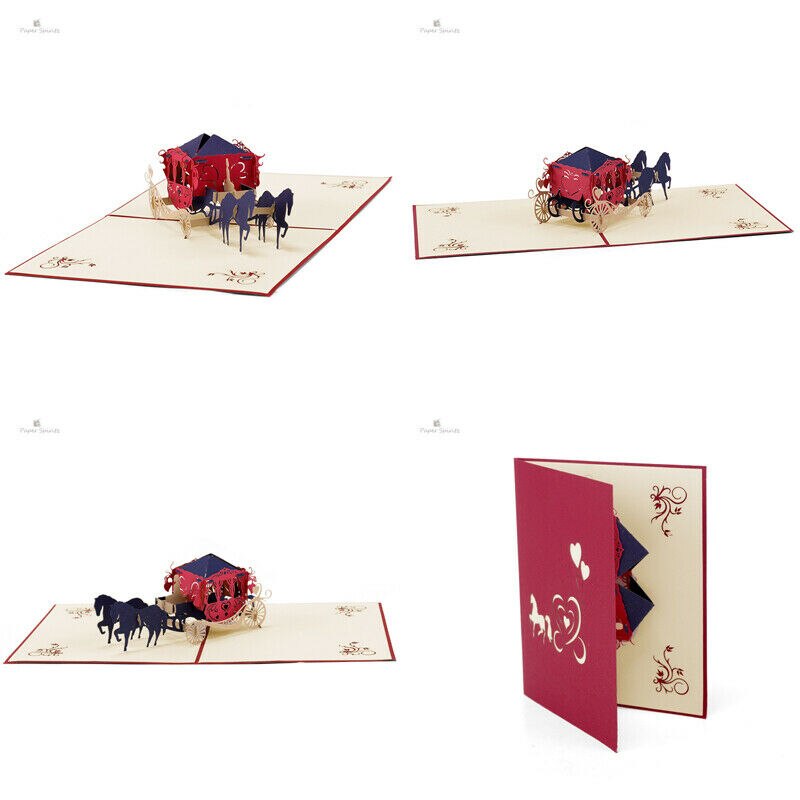 3D Pop UP Cards Birthday Card for Girl Kids Wife Husband Birthday Cake Greeting Card Postcards Card with Envelope Stickers