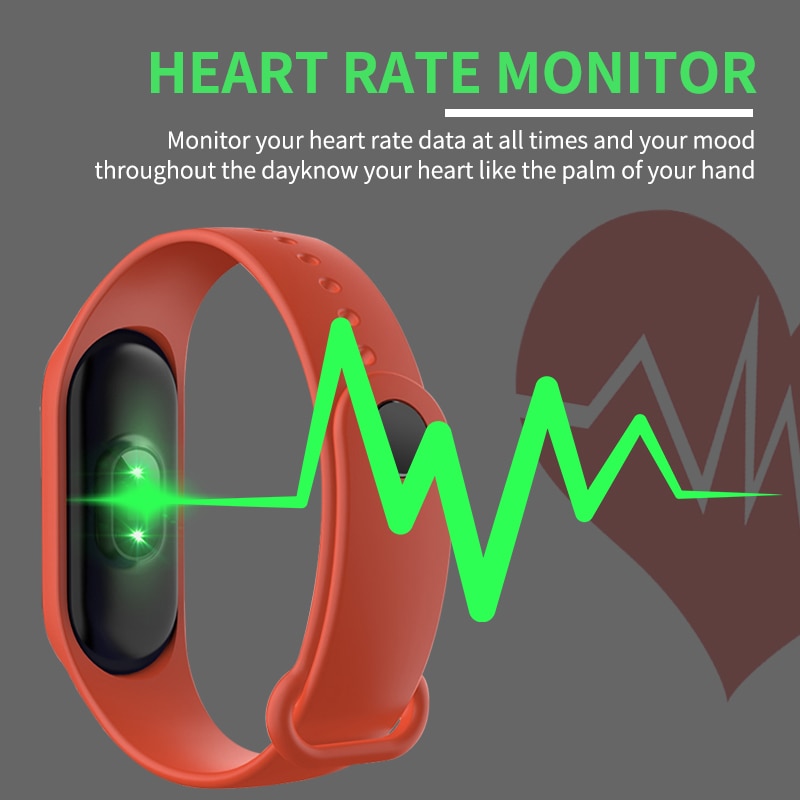Tyndt smart ur kalorieforbrænding blodtryk ilt fitness tracker aktivitet til at køre ourtdoor rød engelsk manual sort