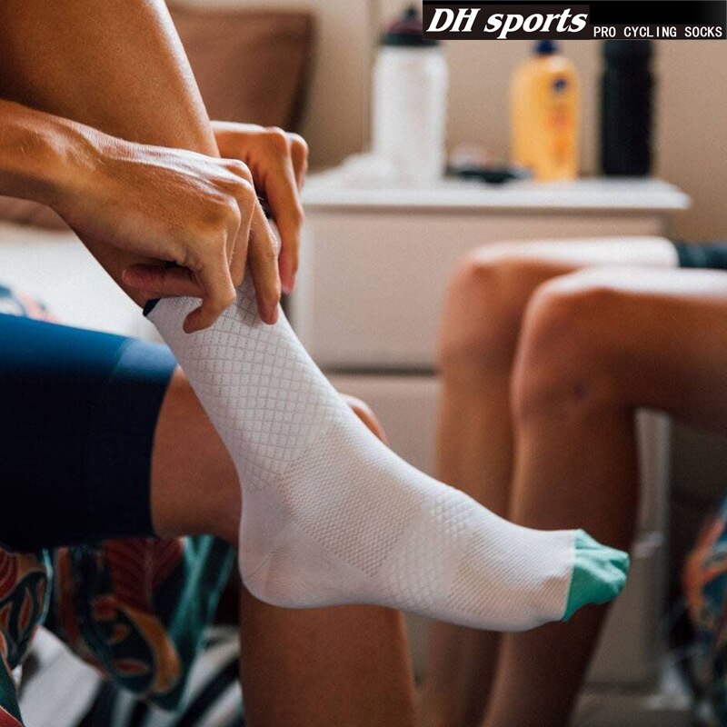 Lente Zomer Fietsen Sokken Professionele Running Compressie Sport Sokken Slijtvast Deodorant Zweet Sokken QTW013