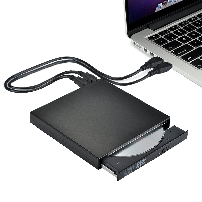 Externe Dvd Drive Optische Drive Usb 2.0 Cd Rom Speler Cd-Rw Brander Schrijver Reader Recorder Portable Voor Laptop windows Pc