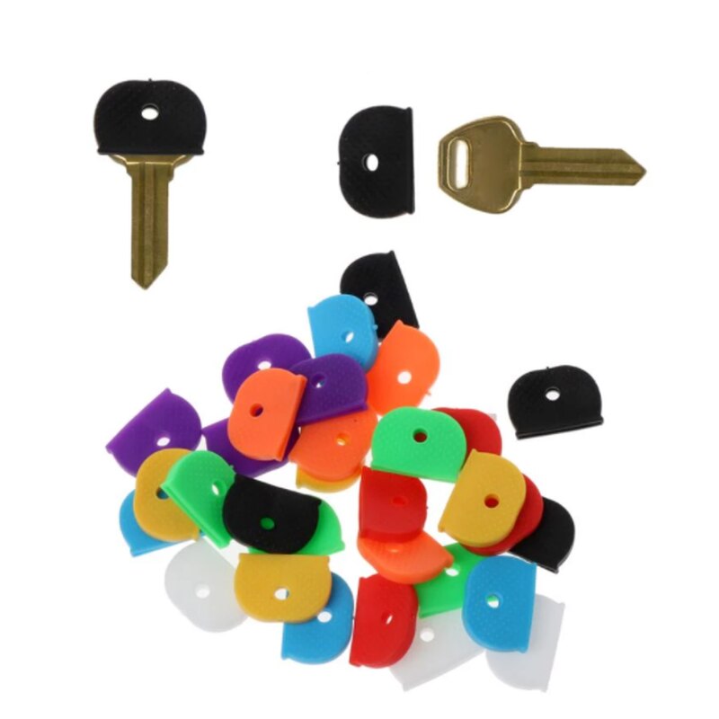 10 pz etichetta coperchio chiave ID etichetta codice silicone colore identificatore chiave coperchio 8 colori silicone aggiornato molto morbido sano bello