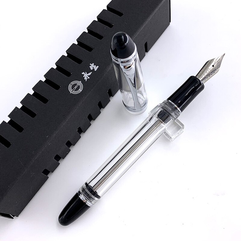 Fountain Pen Translucent White Yong Sheng 699 Vaccum Filling Fountain-Pen EF Nib Pen School Office Supplies Stationery