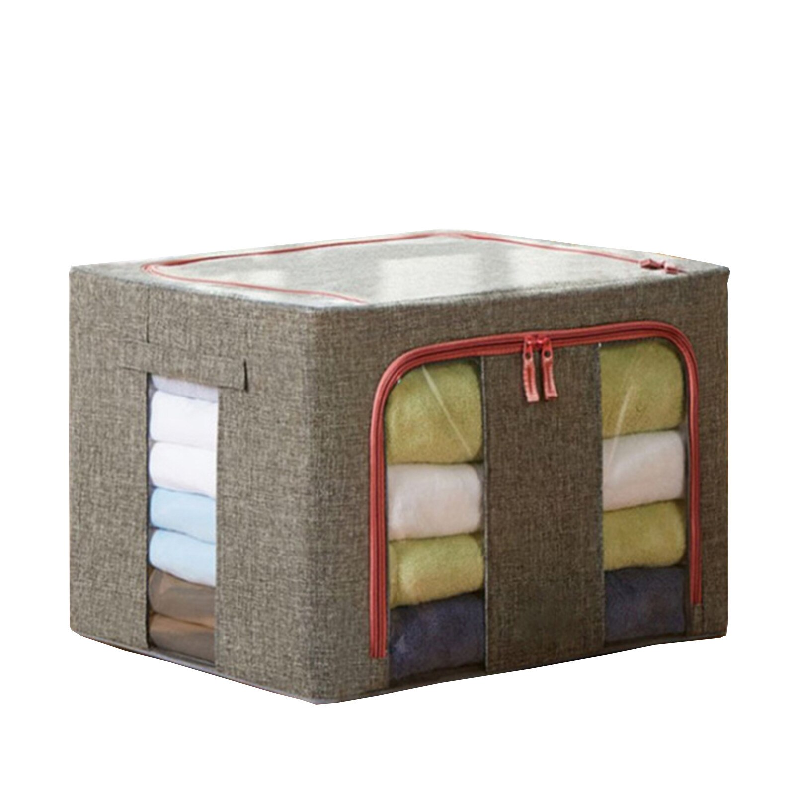 Foldable Storage Bags Clothes Blanket Quilt Closet Sweater Organizer Box Pouch Storage Box Fast: D