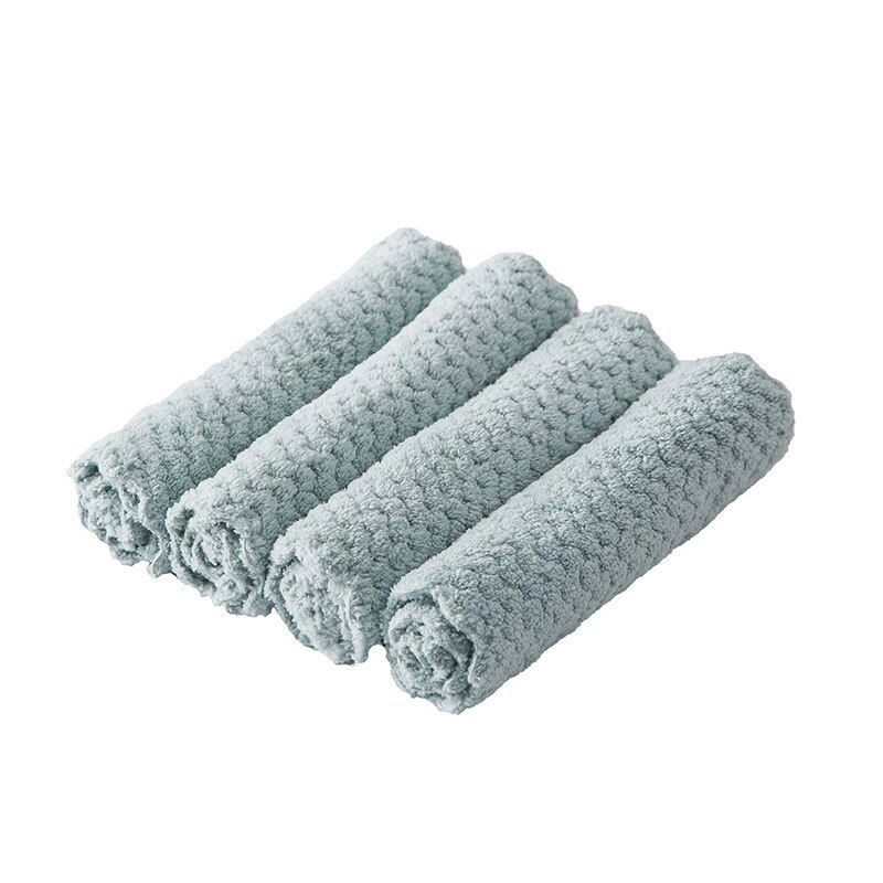 1 pçs super absorvente pano de limpeza de microfibra toalha de cozinha prato de lavagem de pano de mesa de alta eficiência toalha de limpeza doméstica: green