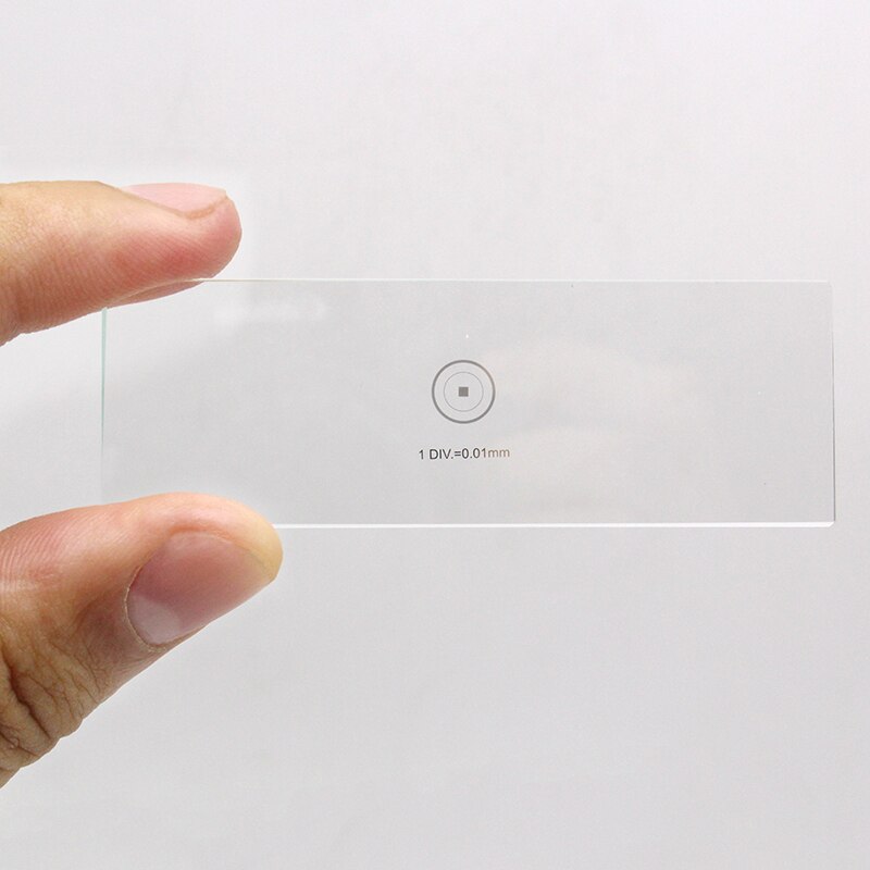 DIV 0.01mm Microscope Stage Calibration Slides Grids Net Micrometer 100x100 Grid Measuring Optical Glass Net Grid