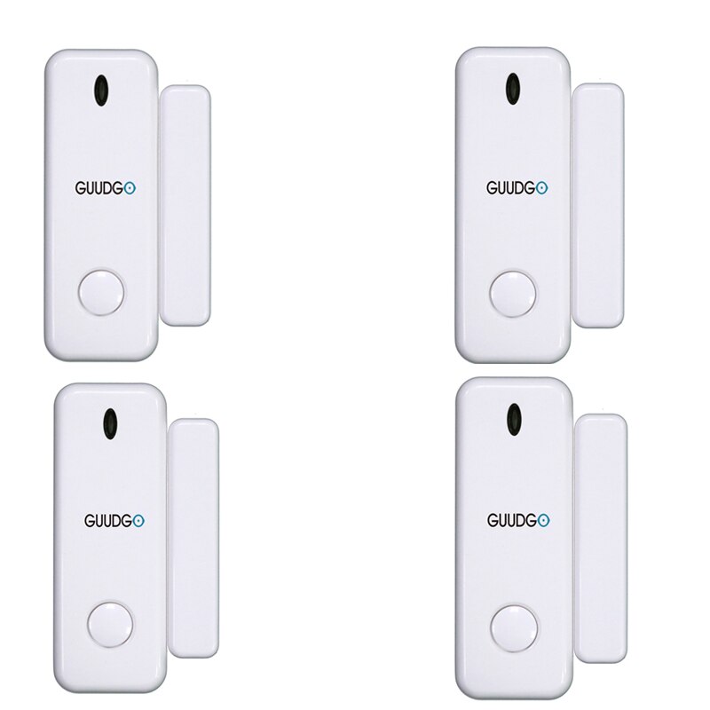 GUUDGO Wireless Door Window Sensor Detector 433MHz Open / Closed Smart Mini Door Sensor for Smart Home Security Alarm System: 4pcs