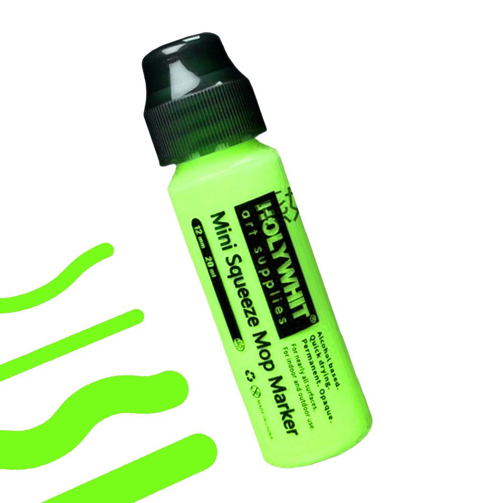 Rotulador de grafiti para resaltar, rotulador de pintura acrílica recargable, bolígrafo de firma fluorescente, suministros de pintura de grafiti, 12mm/20ml: Blanco