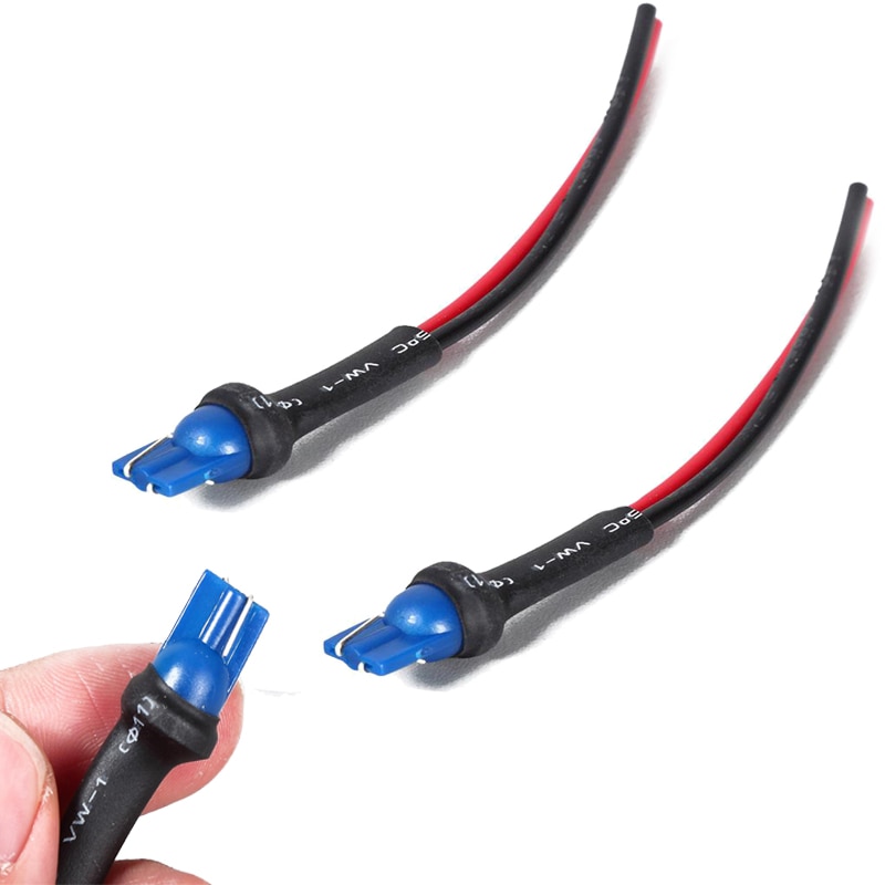 T10 W5W Male Plug Socket Adapter For Car Headlight Assembly