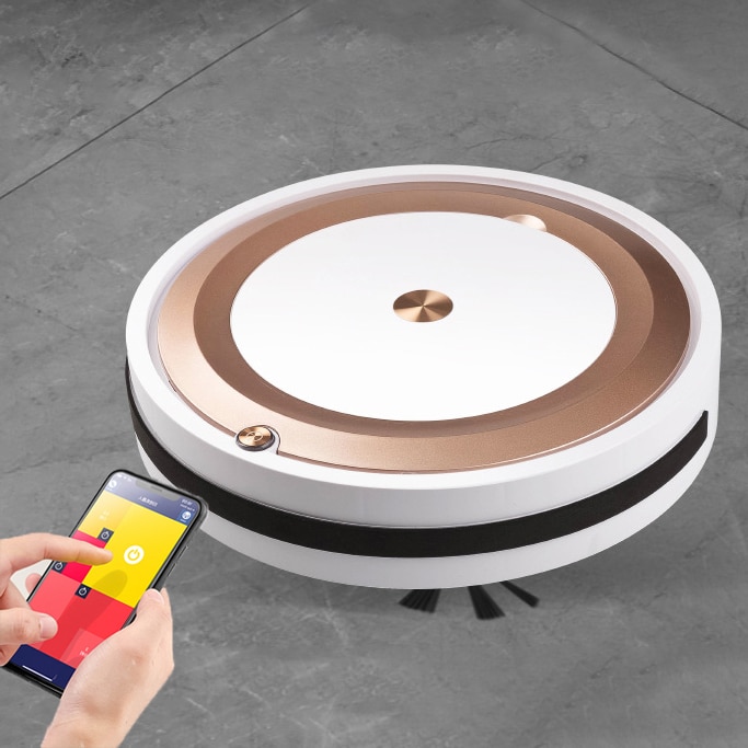 Aspirapolvere robot automatico con telecomando App spazzata e pulizia a umido aspirapolvere per animali domestici a secco